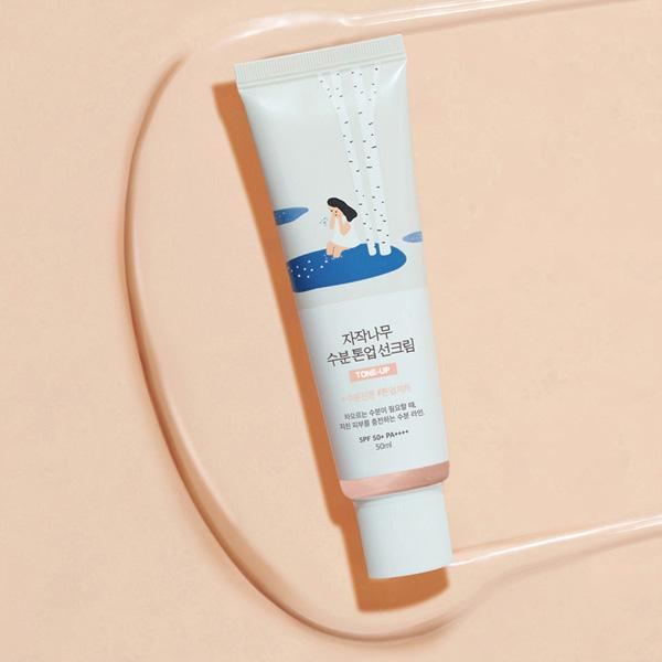 Round lap Birch Juice Moisturizing Tone-up Sunscreen (50ml)