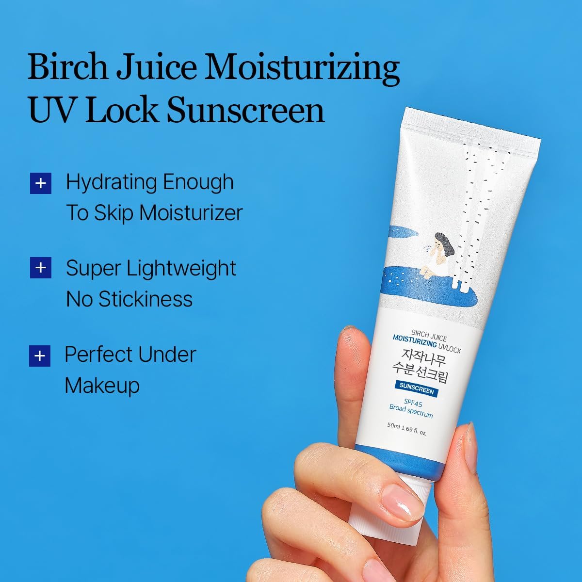 Round Lab Birch Sunscreen SPF50+ PA+ (50ml)