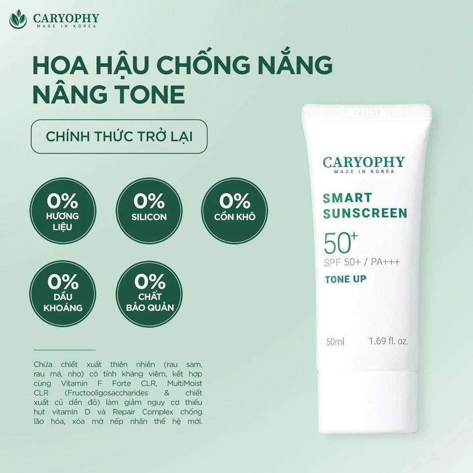 Caryophy Smart Tone-Up Sunscreen SPF50+ (50ml)