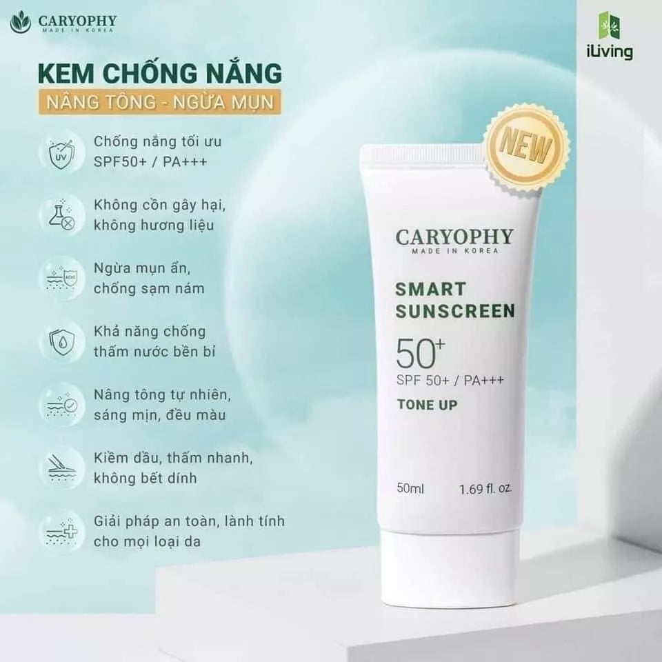 Caryophy Smart Tone-Up Sunscreen SPF50+ (50ml)